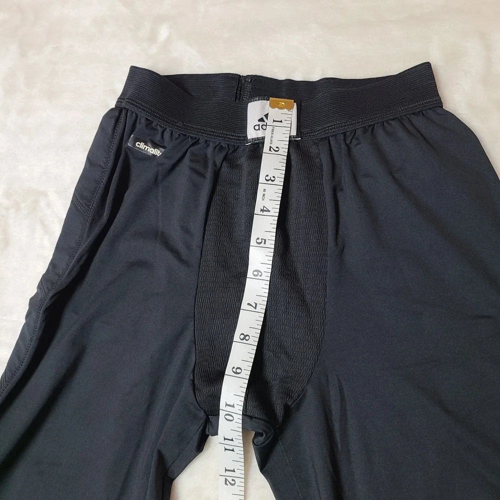 Adidas Sliding Shorts Triple Stripe Slider Climalite Men's Medium Cup Pocket